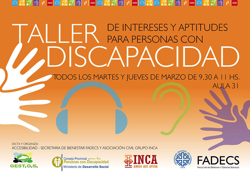 TALLER DE INTERESES Y APTITUDES PARA PERSONAS CON DISCAPACIDAD